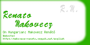 renato makovecz business card